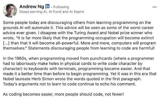 Andrew Ng's Advice